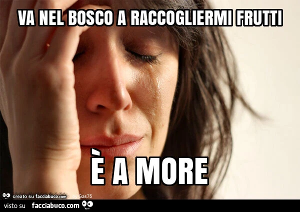 Va nel bosco a raccogliermi frutti รจ a more