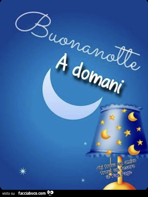 Buonanotte a domani