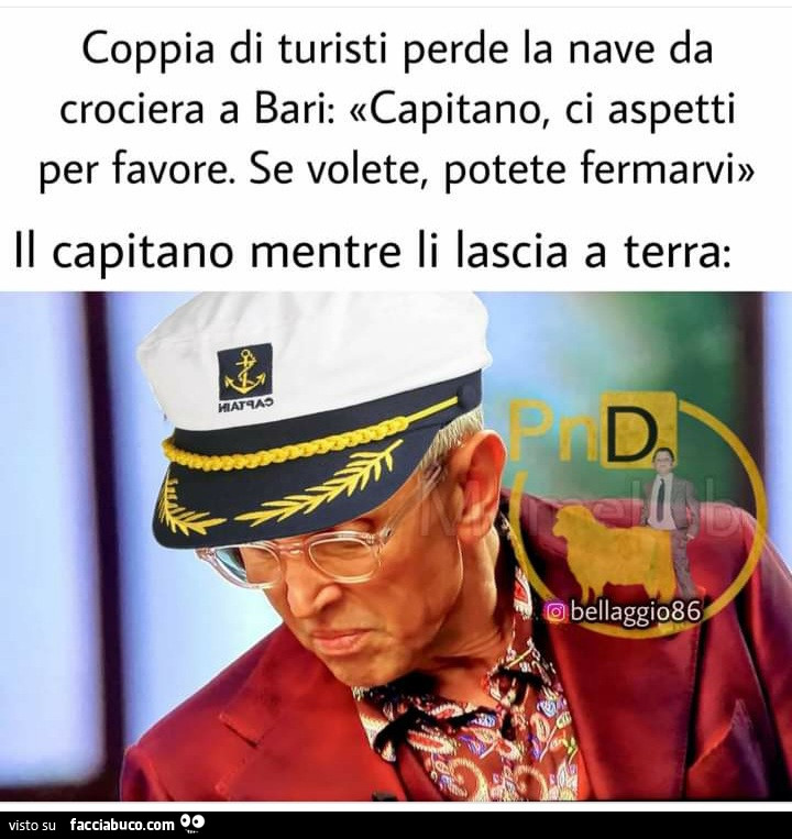 Coppia di turisti perde la nave da crociera a bari Bari Capitano