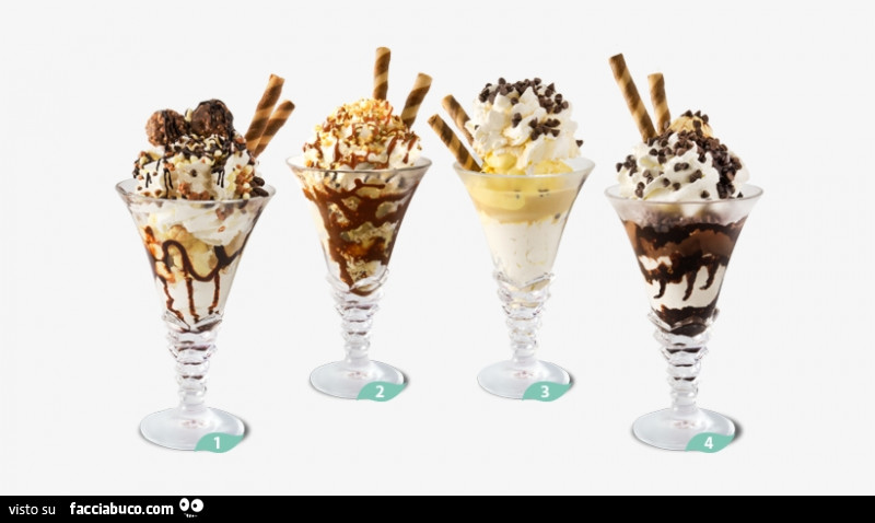 Bicchieri con gelato