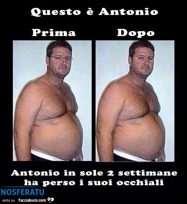 Questo è Antonio prima e dopo