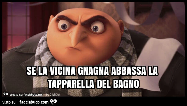 Se la vicina gnagna abbassa la tapparella del bagno