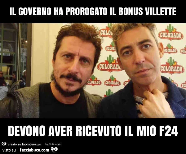 Il governo ha prorogato il bonus villette devono aver ricevuto il mio f24