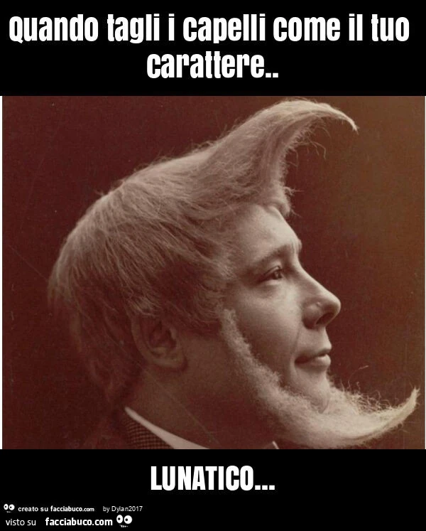 Quando tagli i capelli come il tuo carattere. Lunatico