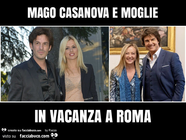 Mago casanova e moglie in vacanza a roma