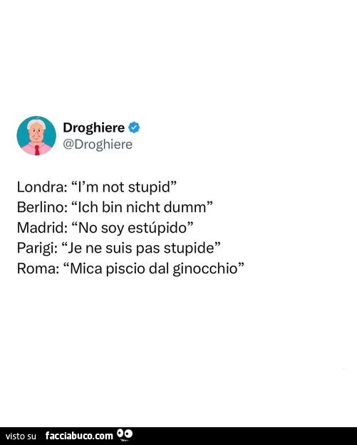Roma: mica piscio dal ginocchio
