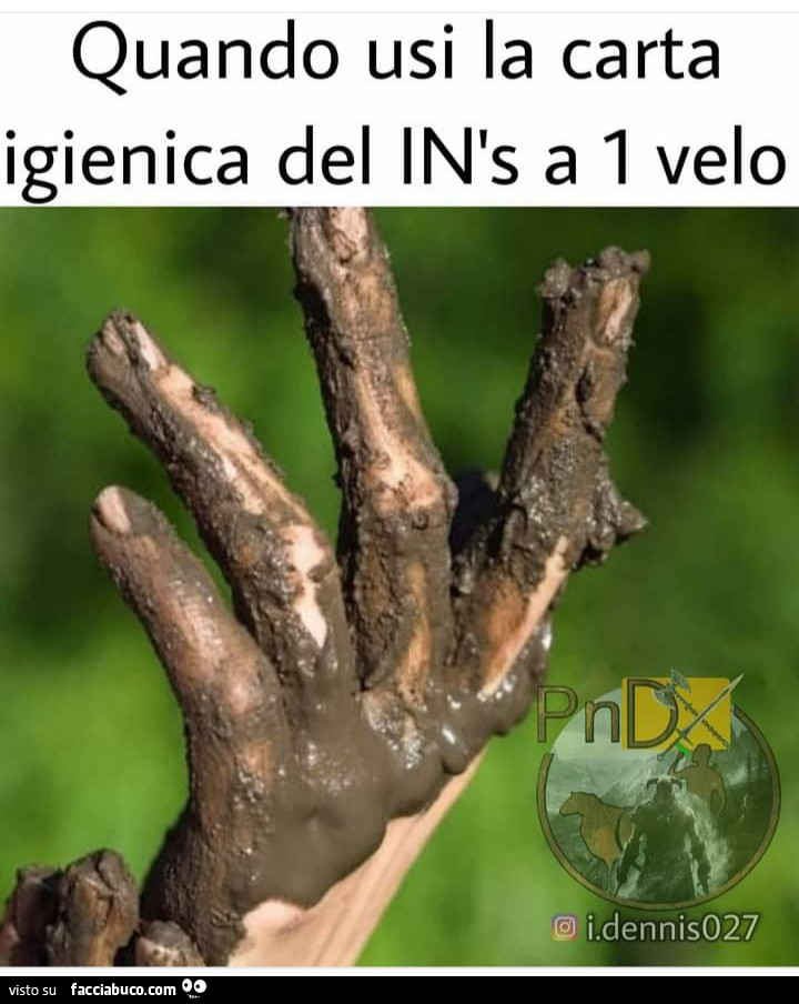 Quando usi la carta igienica del In's a 1 velo