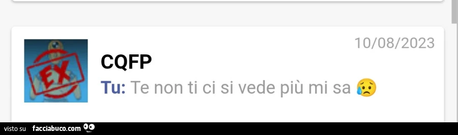 Tu. Te non ti ci si vede più mi sa