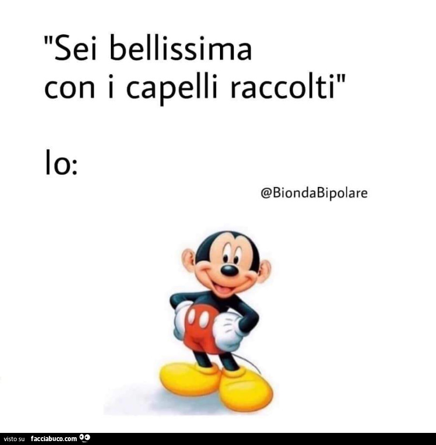 Sei bellissima con i capelli raccolti