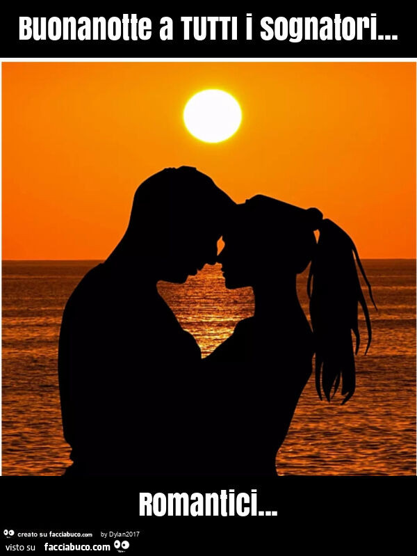 Buonanotte a tutti i sognatori… romantici
