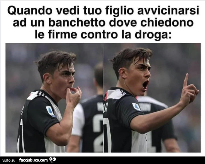 Quando vedi tuo figlio avvicinarsi ad un banchetto dove chiedono le firme contro la droga