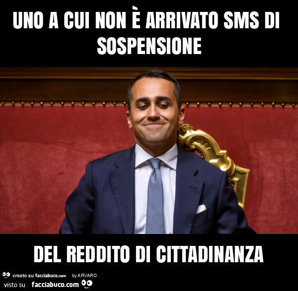 Uno a cui non è arrivato sms di sospensione del reddito di cittadinanza