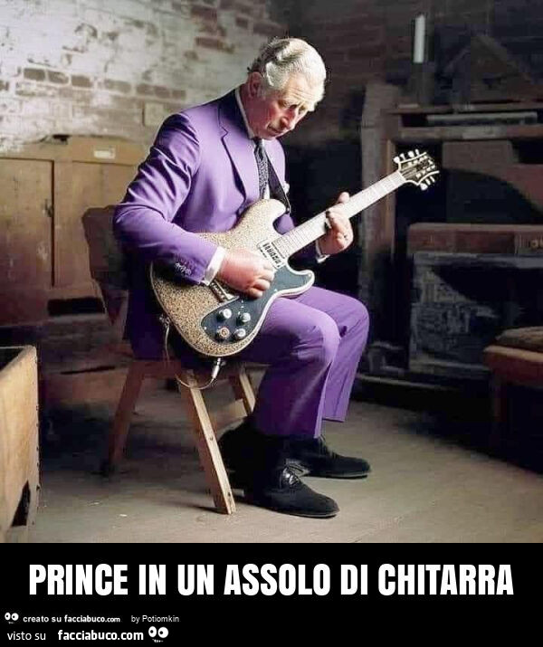 Prince in un assolo di chitarra