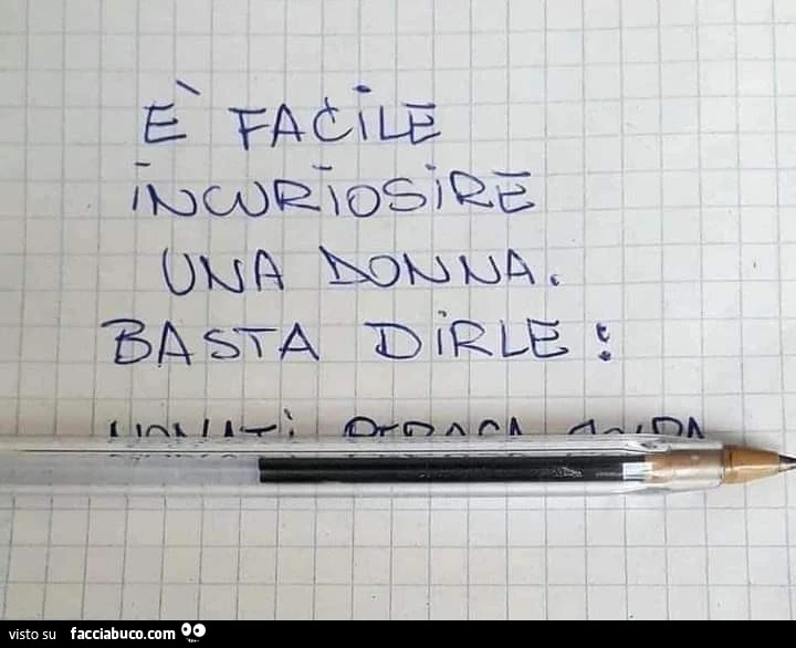 Curiosità è donna
