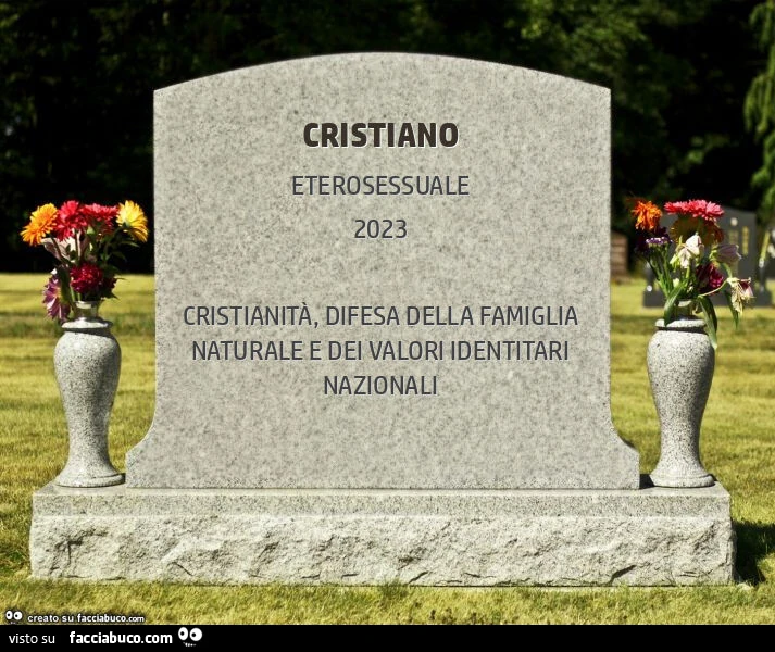 Cristiano. Cristianità, difesa della famiglia naturale e dei valori identitari nazionali