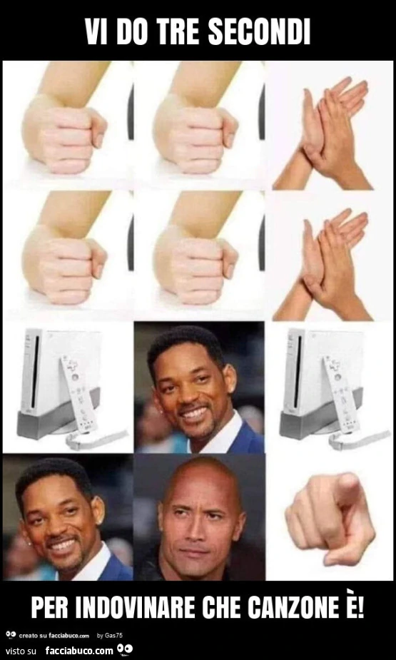 Vi do tre secondi per indovinare che canzone è