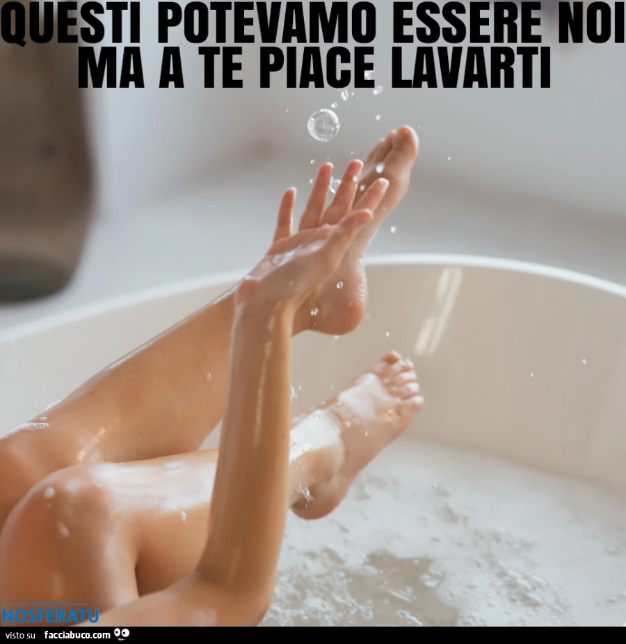 A me non piace lavarmi