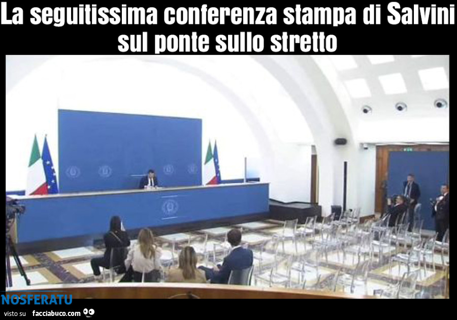 La seguitissima conferenza stampa di Salvini sul ponte sullo stretto
