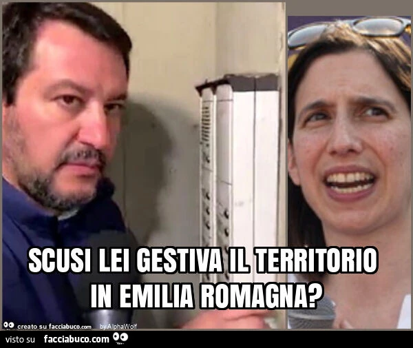 Scusi lei gestiva il territorio in emilia romagna?