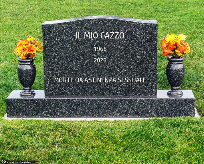 Il mio cazzo. Morte da astinenza sessuale