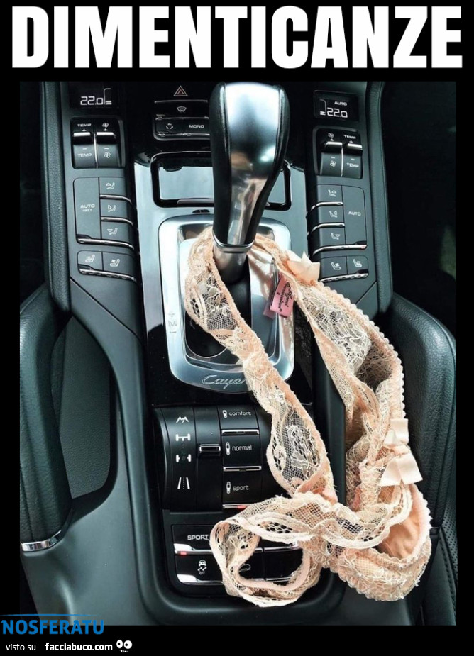 Attenti alle mutande dimenticate in auto