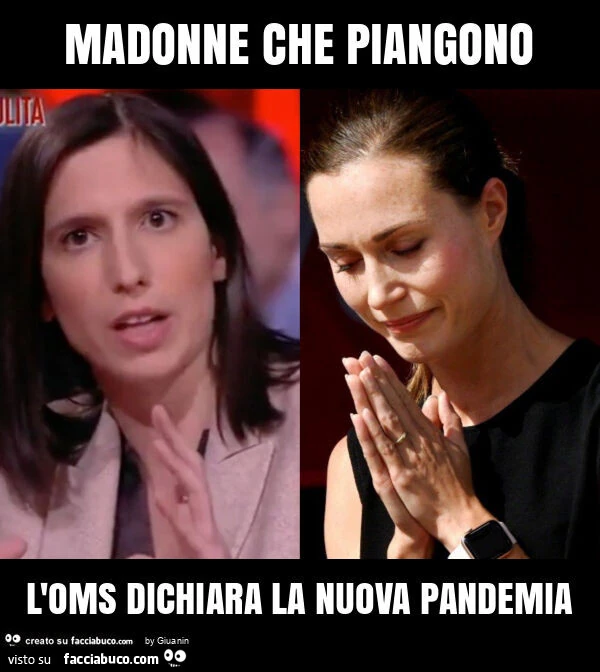 Madonne che piangono l'oms dichiara la nuova pandemia
