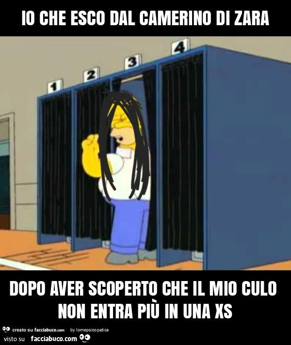 Io che esco dal camerino di zara dopo aver scoperto che il mio culo non entra piรน in una xs