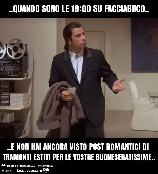 Quando sono le 18: 00 su facciabuco&hellip; e non hai ancora visto post romantici di tramonti estivi per le vostre buoneseratissime