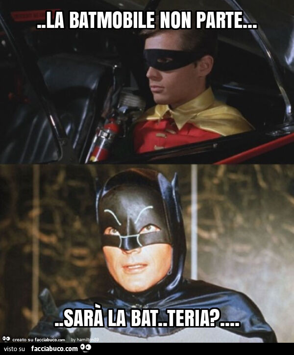 La batmobile non parte… sarà la bat. Teria?