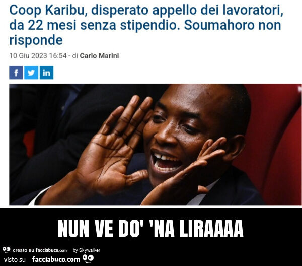 Nun ve dò 'na liraaaa