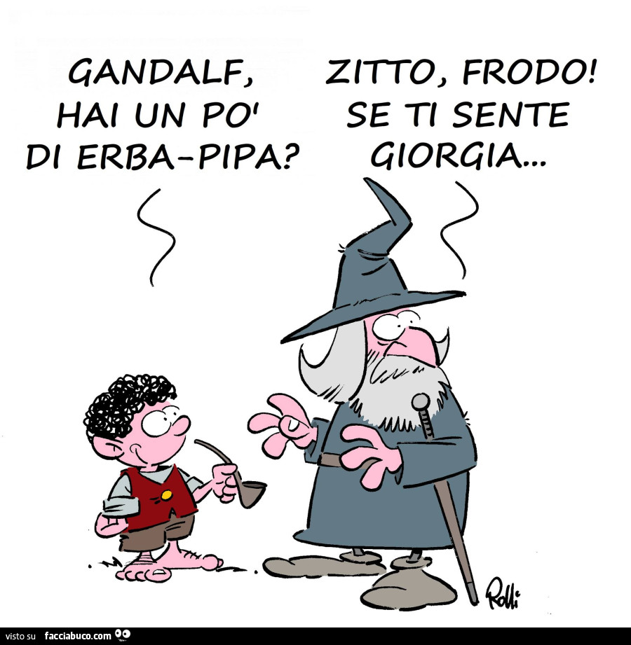 Gandalf hai un po' di erba pipa? condiviso da carlettone 