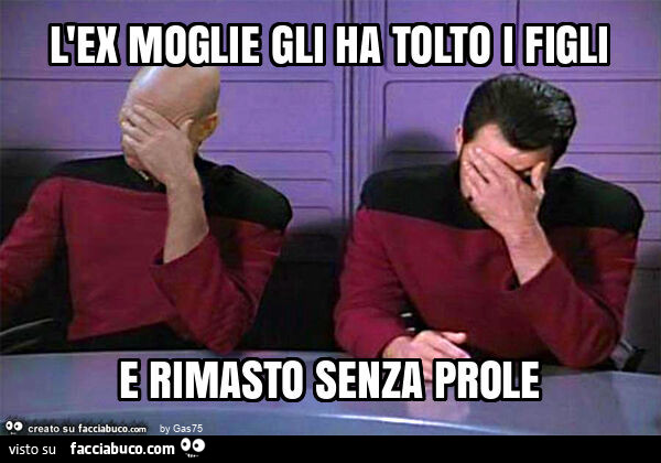 L'ex moglie gli ha tolto i figli e rimasto senza prole