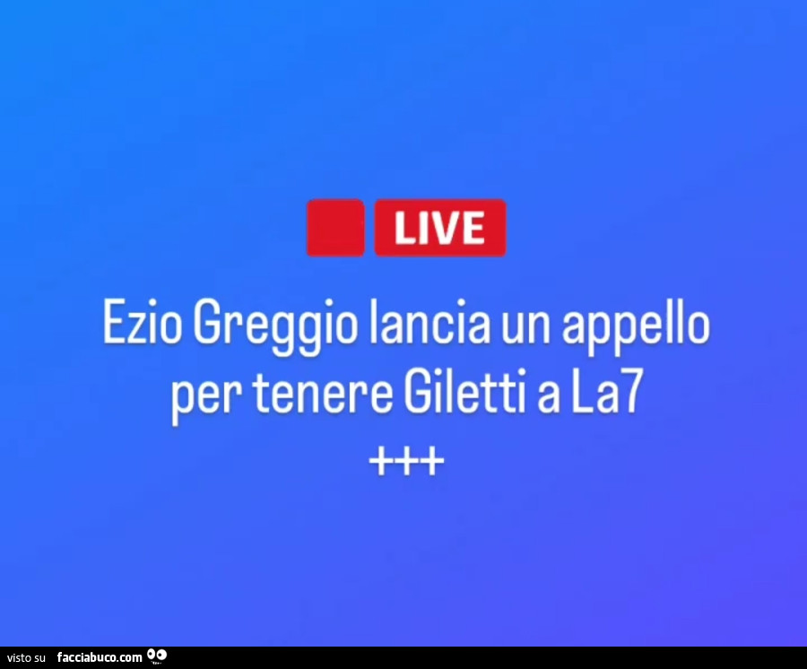 Ezio Greggio lancia un appello per tenere Giletti a la7
