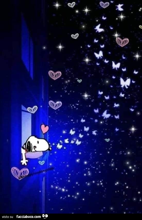 Snoopy affacciato alla finestra