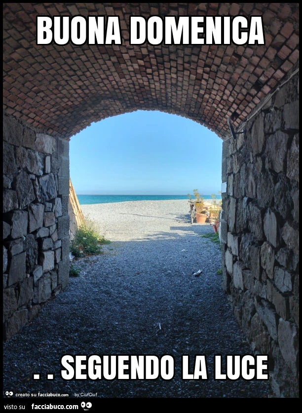 Buona domenica. Seguendo la luce