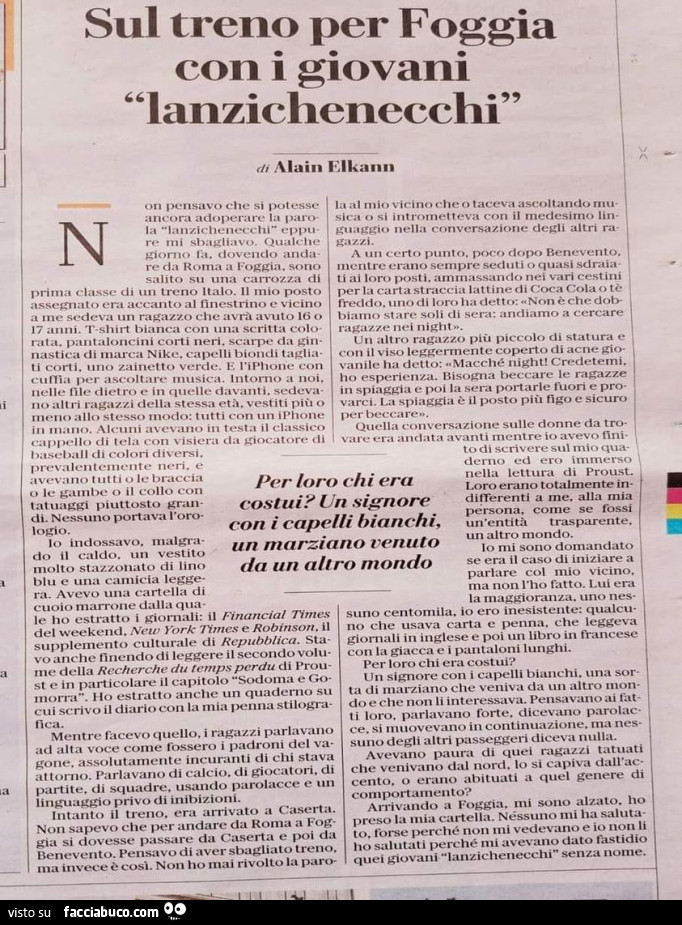 [Lanzichenecchi] Treno pe' Foggia. Io, Valerio