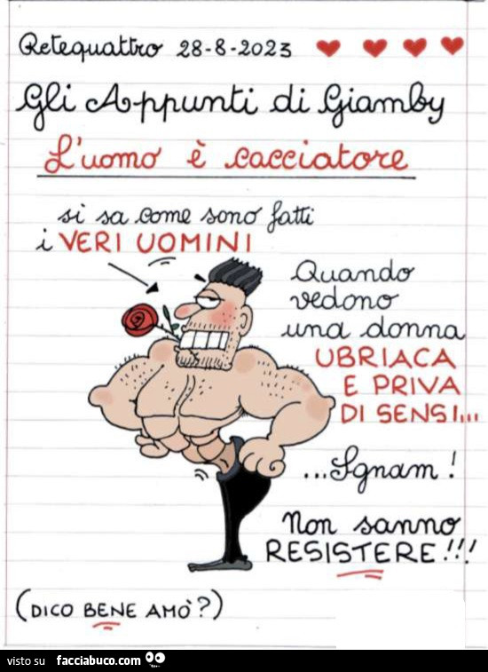 Gli appunti di Giamby. L'uomo è cacciatore