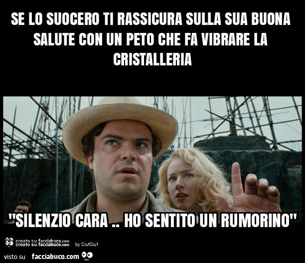 Se lo suocero ti rassicura sulla sua buona salute con un peto che fa vibrare la cristalleria