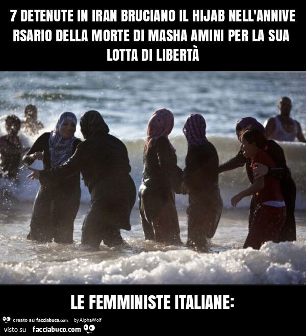 7 detenute in iran bruciano il hijab nell'anniversario della morte di masha amini per la sua lotta di libertà le femministe italiane