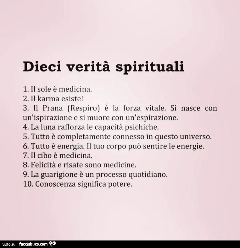 Dieci verità spirituali