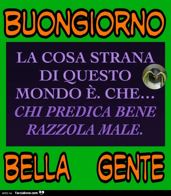 La cosa strana di questo mondo è che