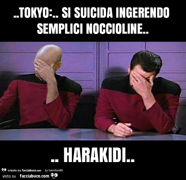 Tokyo: . Si suicida ingerendo semplici noccioline… harakidi