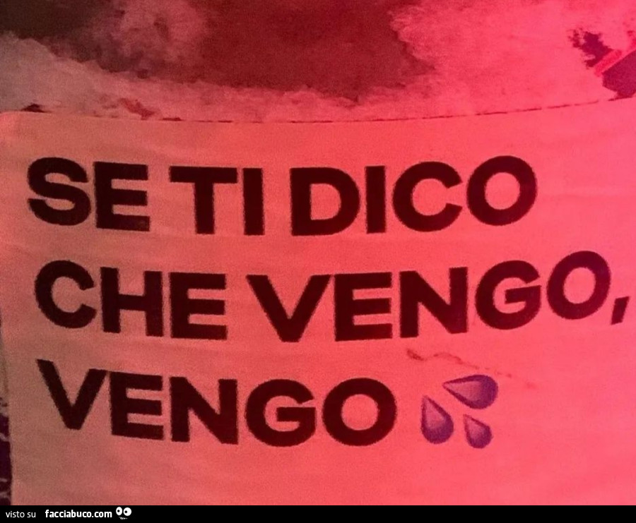 Se ti dico che vengo, vengo