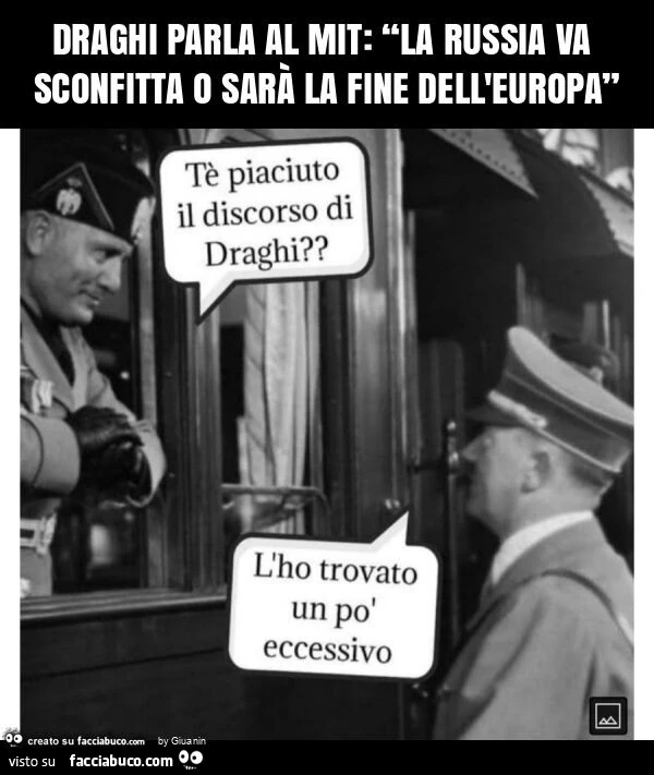 Draghi parla al mit: “la russia va sconfitta o sarà la fine dell'europa”