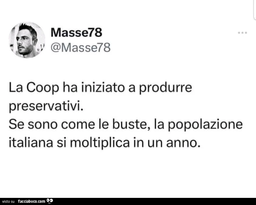 La Coop ha iniziato a produrre preservativi. Se sono come le buste, la popolazione italiana si moltiplica in un anno