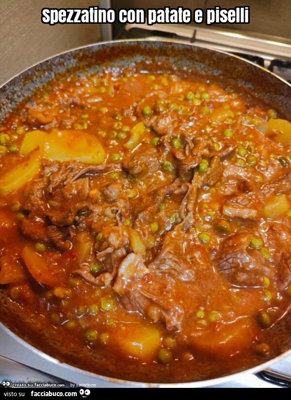 Spezzatino con patate e piselli