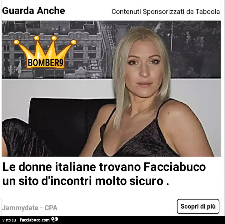 Le donne italiane trovano facciabuco un sito d'incontri molto sicuro