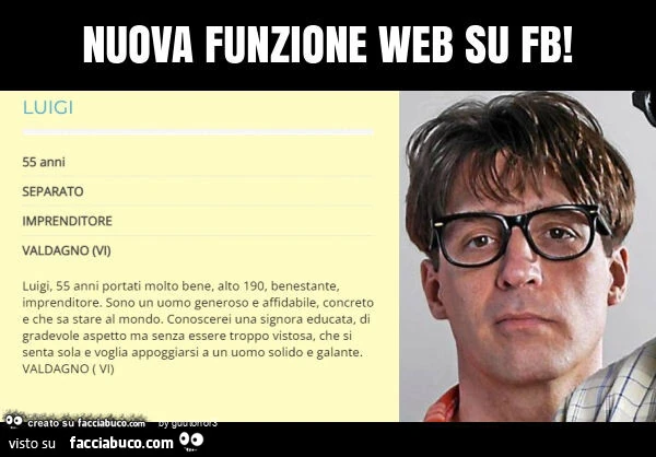 Nuova funzione web su fb