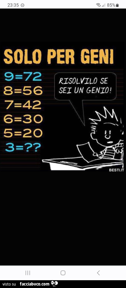 Solo per geni. Risolvilo se sei un genio