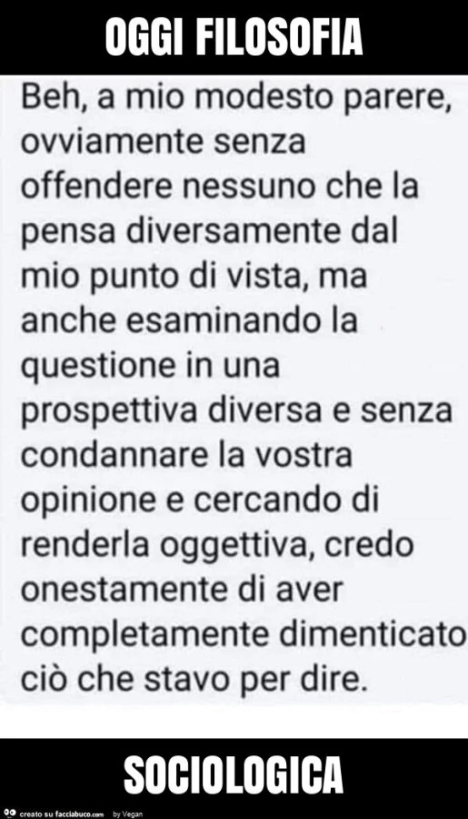 Oggi filosofia sociologica